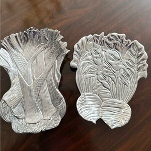 Fitz & Floyd Metal Serveware Trays